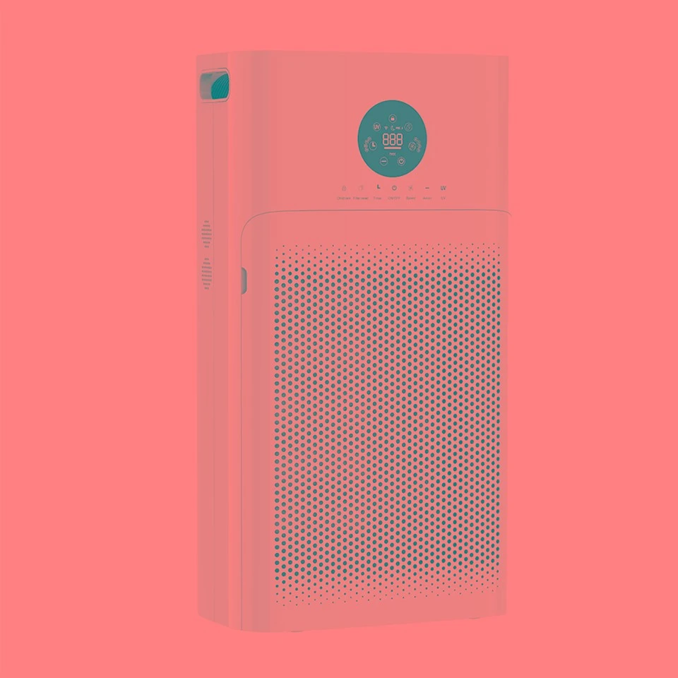 BKJ-60D Air Purifier Large LCD Display White ABS Shell